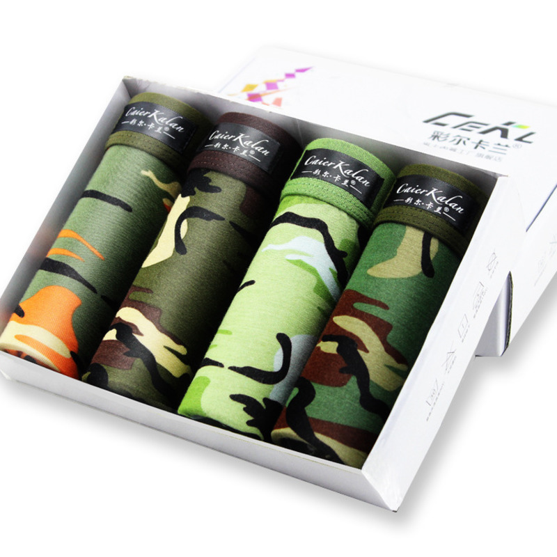 Multi Pack Underwear - 4 Stks/partij Camouflage Boxer Mannen Ondergoed